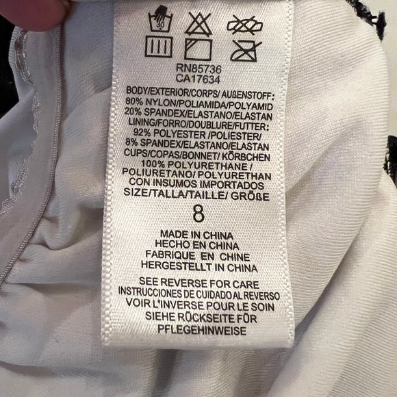 Michael Kors Black & White Stripe One-Shoulder Cut-Out One-Piece Swimsui… - Picture 6 of 12